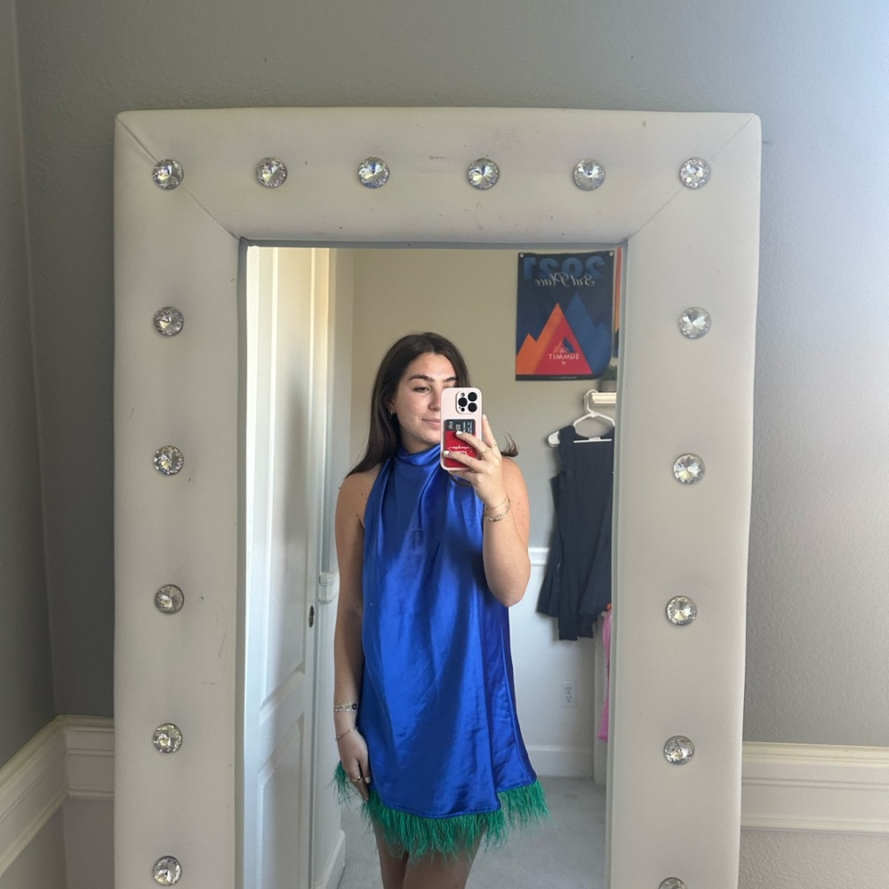 WeWoreWhat Feather Dress!